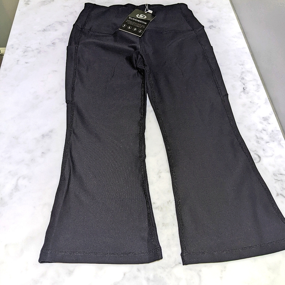 Bubblelime flare cut capris